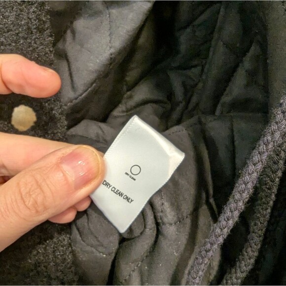 New Eden Society Womens Black sherpa Jacket Coat snap button Pockets Hooded sz S - Picture 9 of 12